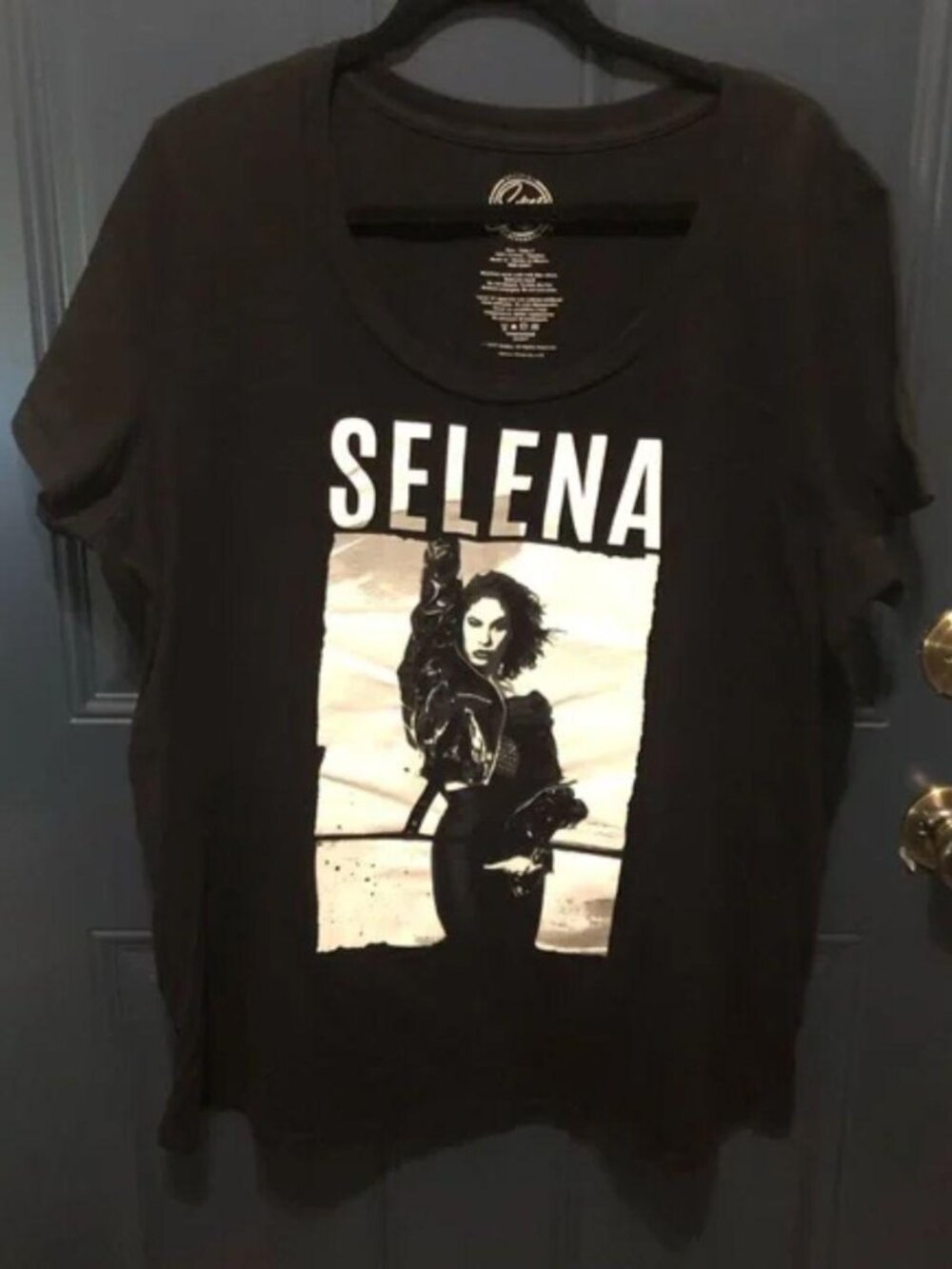 Selena Womens plus size 3x Black white shirt 100% cotton top - Picture 2 of 4